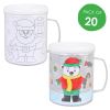 christmas colour in mugs