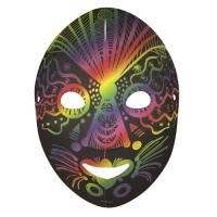 scratch art full face mask colour (pack 20)