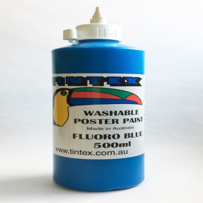 Image for TINTEX FLOURESCENT BLUE WASHBLE POSTER PAINT 500ML from Olympia Office Products