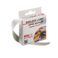 colop e-mark endless label 14mm x 8m gloss white