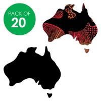 scratch board australia shapes (pack 20)