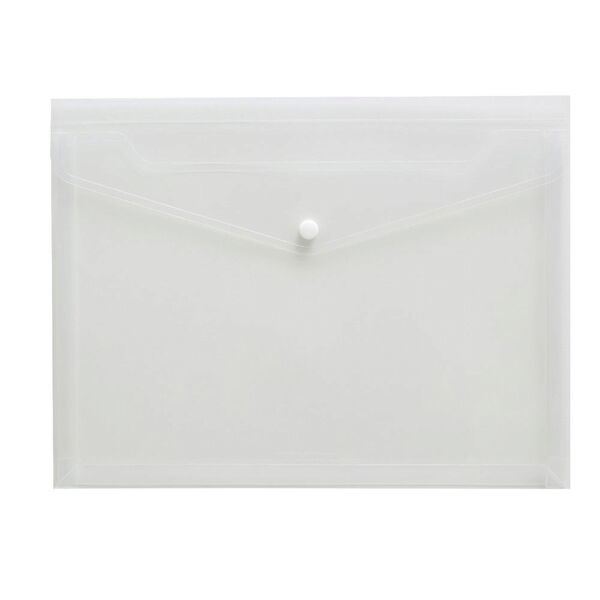Image for CLEAR DOCUMENT WALLET WITH BUTTON - 30MM GUSSETT from Olympia Office Products