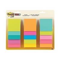 post-it super sticky bright notes 76x76mm value pack - assorted 15 pack