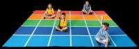 fun colour blocks rug 30 squares - 4m x 3m