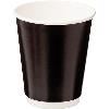 castaway double wall coffee cup 280ml 8oz black pack 25